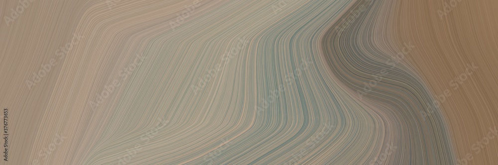 Aufkleber abstract decorative header with gray gray, dim gray and pastel brown colors. fluid curved flowing wa