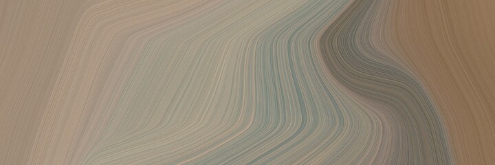 abstract decorative header with gray gray, dim gray and pastel brown colors. fluid curved flowing waves and curves for poster or canvas