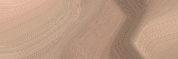 abstract flowing designed horizontal header with rosy brown, pastel brown and burly wood colors. fluid curved lines with dynamic flowing waves and curves for poster or canvas