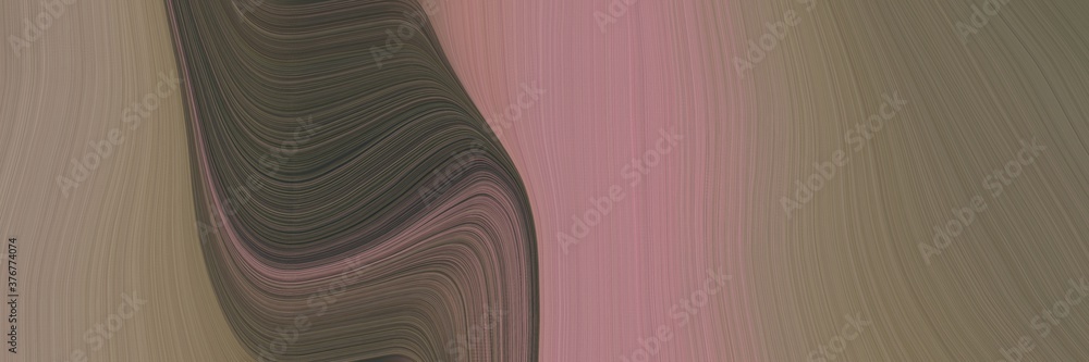 Aufkleber abstract flowing designed horizontal header with pastel brown, rosy brown and very dark blue colors.