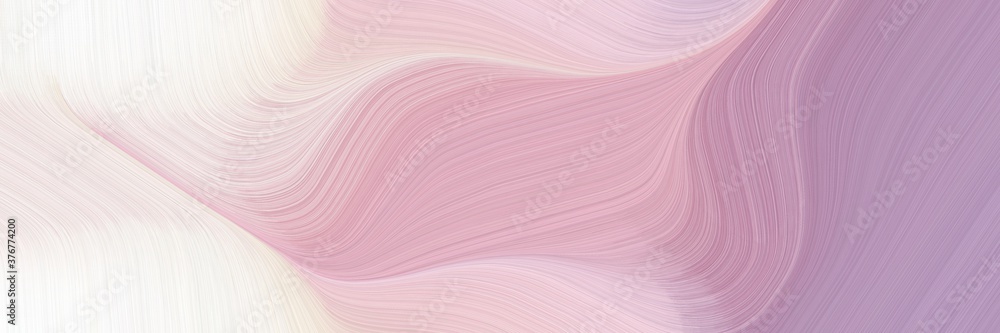 Aufkleber abstract decorative header design with thistle, pastel violet and linen colors. fluid curved flowing