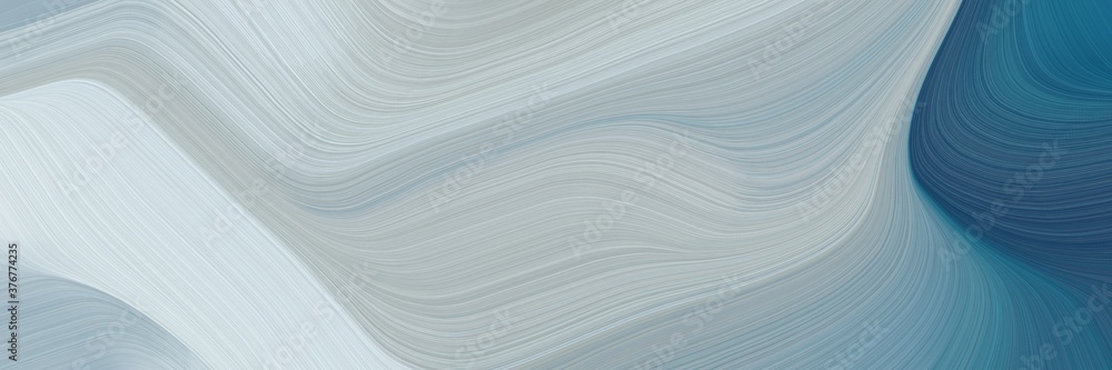 Poster abstract modern header design with pastel blue, ash gray and teal blue colors. fluid curved flowing 