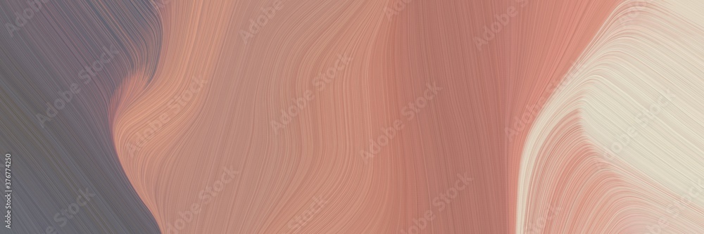 Aufkleber abstract dynamic banner design with rosy brown, dim gray and pastel gray colors. fluid curved lines with dynamic flowing waves and curves for poster or canvas