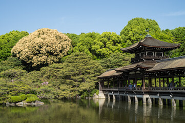 Fototapeta na wymiar Heian Jingū shrine in Kyoto, Japan.