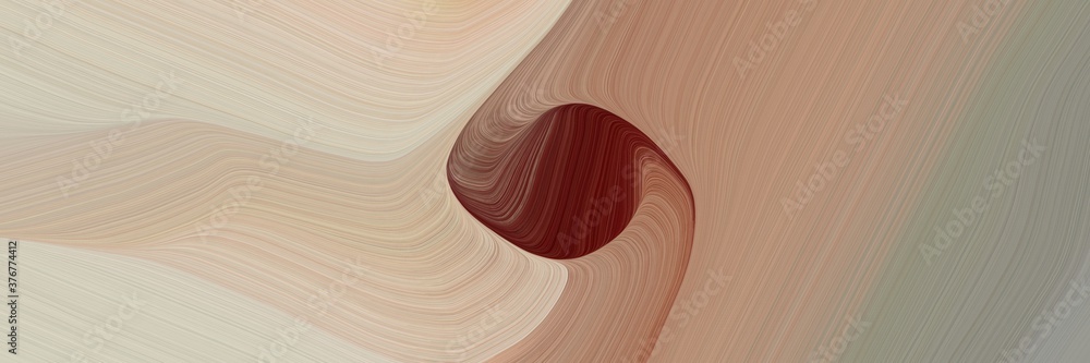 Poster abstract surreal horizontal banner with rosy brown, dark red and pastel gray colors. fluid curved lines with dynamic flowing waves and curves for poster or canvas
