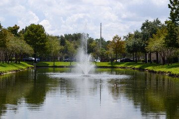 Obraz premium fountain in the park