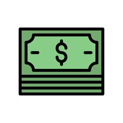 administrative related bundle of dollars vector with editable stroke,