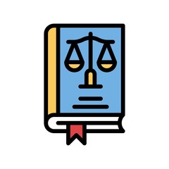 administrative related weight scale on book with memento vector with editable stroke,