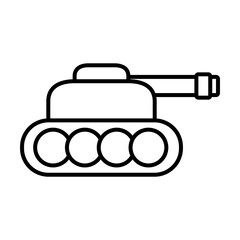 army tank icon, line style