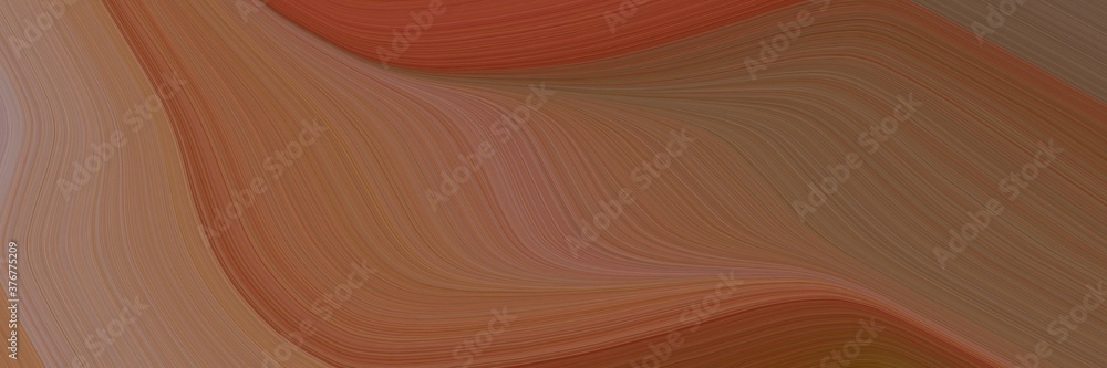 Leinwandbilder abstract modern header design with brown, gray gray and pastel brown colors. fluid curved lines with