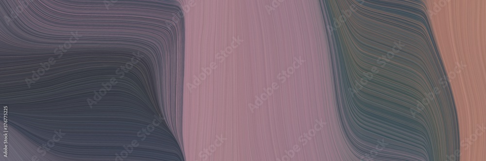 Poster abstract dynamic banner design with dark slate gray, rosy brown and old lavender colors. fluid curved flowing waves and curves for poster or canvas