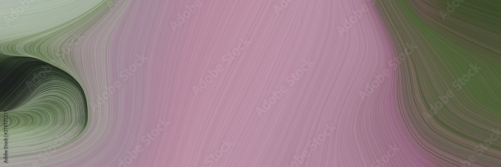 Leinwandbilder abstract modern horizontal banner with rosy brown, dark slate gray and dark olive green colors. flui