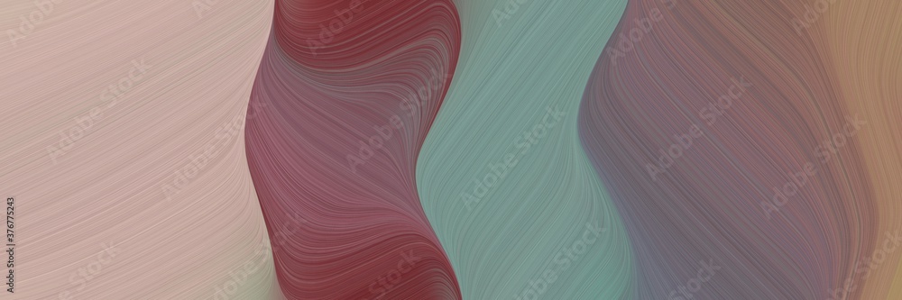 Poster abstract artistic horizontal header with old lavender, tan and old mauve colors. fluid curved flowing waves and curves for poster or canvas