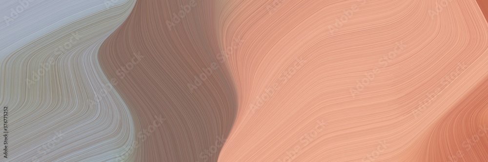 Aufkleber abstract surreal designed horizontal header with tan, gray gray and burly wood colors. fluid curved 