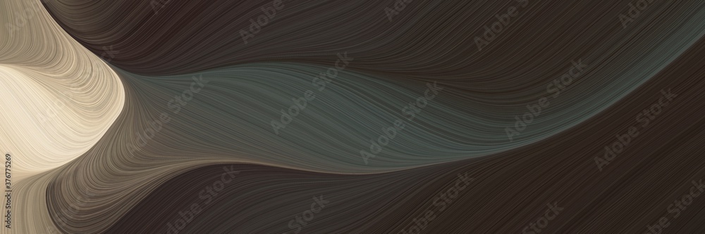 Aufkleber abstract dynamic banner design with very dark blue, pastel gray and pastel brown colors. fluid curved lines with dynamic flowing waves and curves for poster or canvas