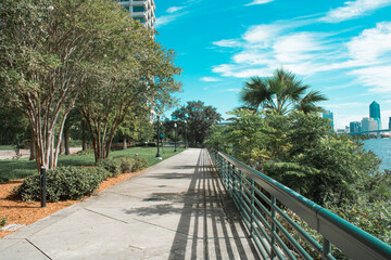 Bridge alone the river