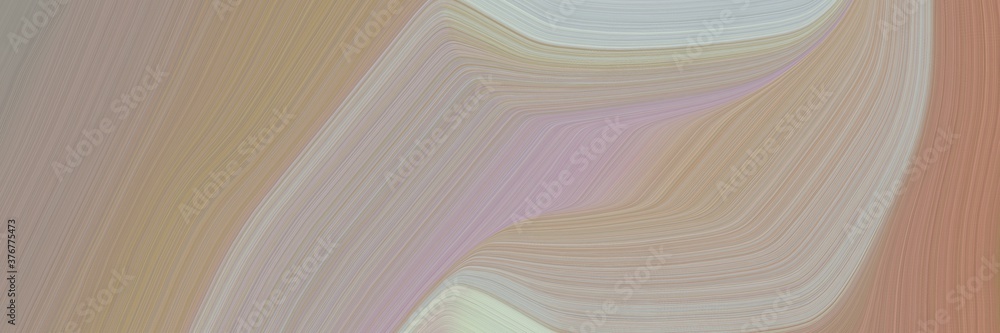 Aufkleber abstract decorative header design with rosy brown, silver and dark gray colors. fluid curved lines with dynamic flowing waves and curves for poster or canvas