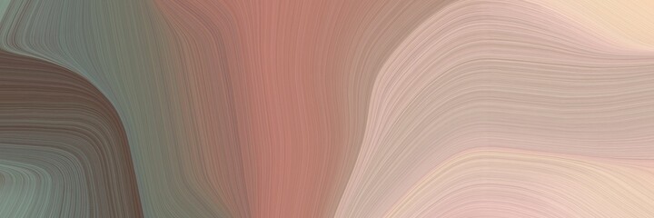 abstract artistic header with rosy brown, dim gray and baby pink colors. fluid curved lines with dynamic flowing waves and curves for poster or canvas