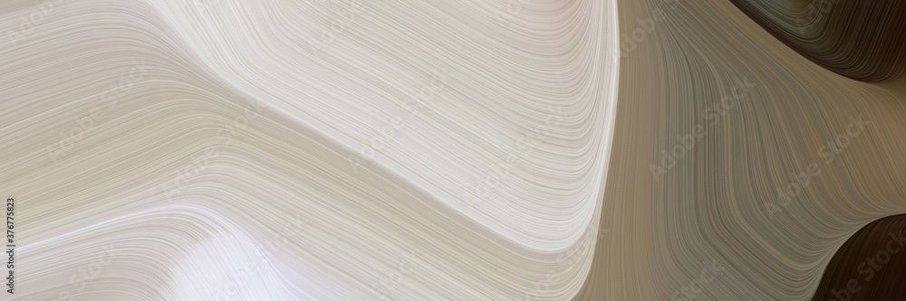 Leinwandbilder abstract modern header design with pastel gray, very dark green and pastel brown colors. fluid curve