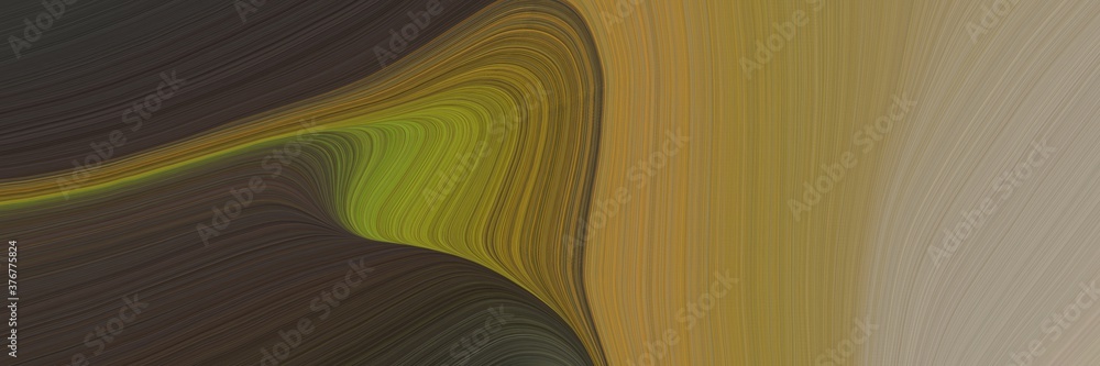 Poster abstract modern banner with pastel brown, very dark blue and rosy brown colors. fluid curved lines w