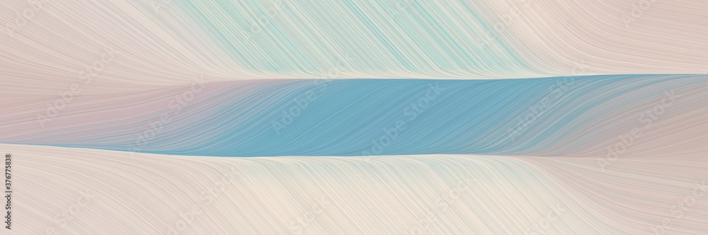 Poster abstract modern horizontal header with pastel gray, light gray and cadet blue colors. fluid curved lines with dynamic flowing waves and curves for poster or canvas