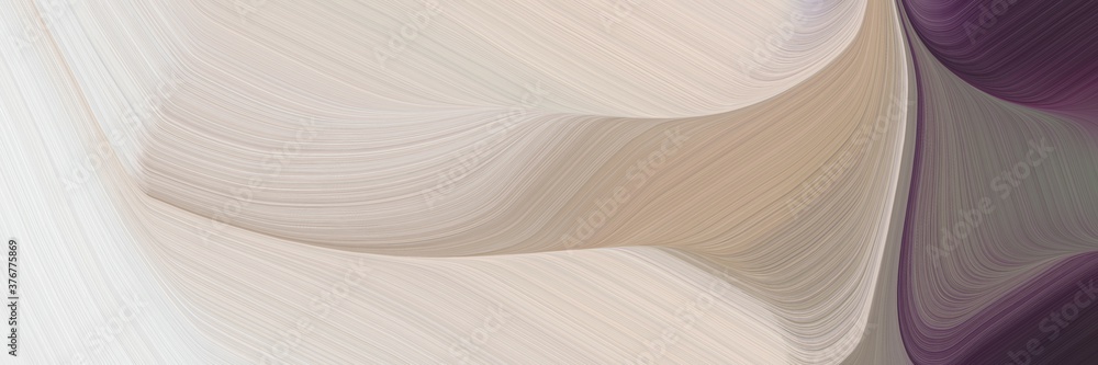 Aufkleber abstract surreal banner design with pastel gray, old mauve and gray gray colors. fluid curved flowing waves and curves for poster or canvas