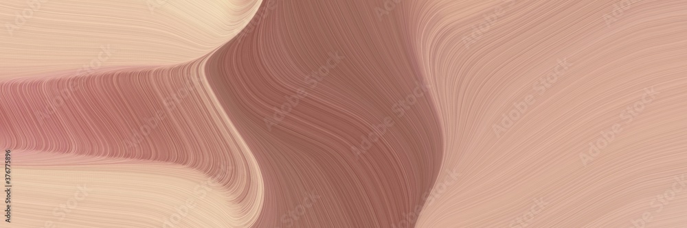 Aufkleber abstract colorful horizontal header with tan, pastel brown and indian red colors. fluid curved lines with dynamic flowing waves and curves for poster or canvas