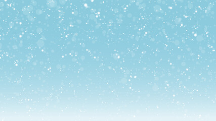 Vector illustration of snow background on blue