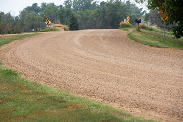 gravel road in the country