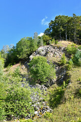 Fototapeta na wymiar Der Umpfen, ein ehemaliger Steinbruch bei Fischbach in der Rhön