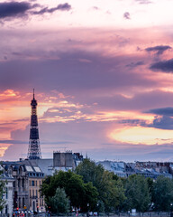 Beautiful sunset in Paris, France