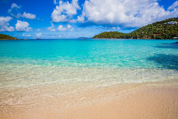 Fototapeta na wymiar One of the Caribbean's finest beaches, Hawksnest