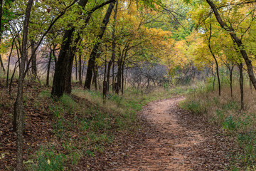 Oklahoma City's Martin Natur Park in Fall Color
