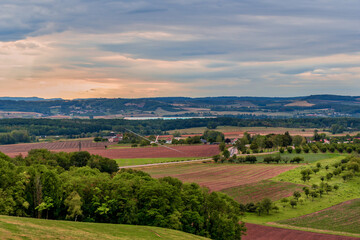 Obraz premium Remote control aircraft in the french countryside