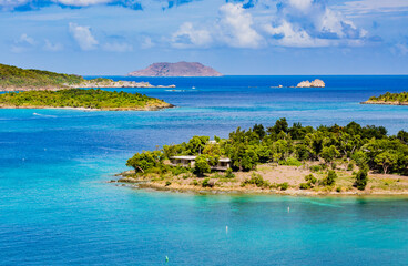 Tropical paradise of St John in the United States Virgin Islands