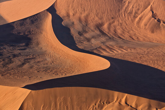 Aerial view of Sossusvlei dune