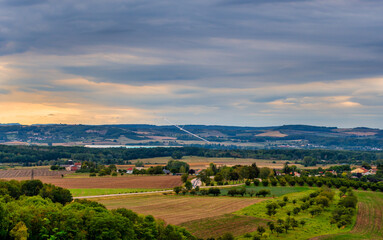 Obraz premium Remote control aircraft in the french countryside
