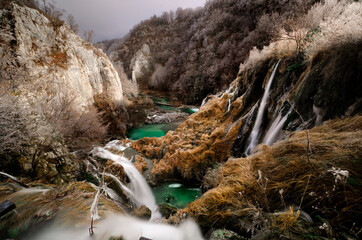 View of waterfalls of Plitvice National Park, Croatia