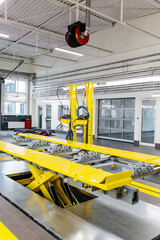 empty clean production hall with new equipment