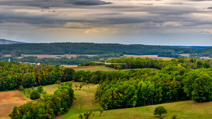 Remote control aircraft in the french countryside