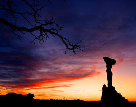 View of Elvis Hammer during sunset