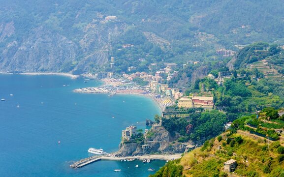 Aerial view of Monterosso Al Mare village