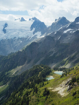 View of Yang Yang Lakes on Ptarmigan Traverse