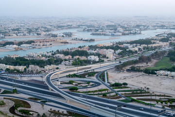 Early Morning View of Lusail Flyover