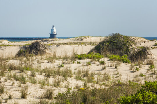 Harbor Of Refuge Lighthouse In Lewes, Delaware