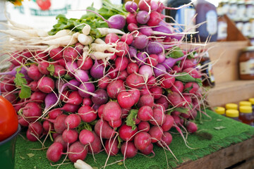 radishes at the market