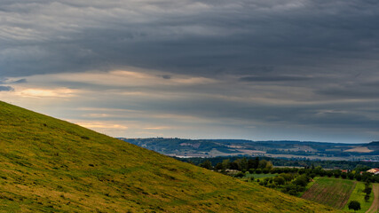 Obraz premium Majestic view over to a beautiful valley, french countryside