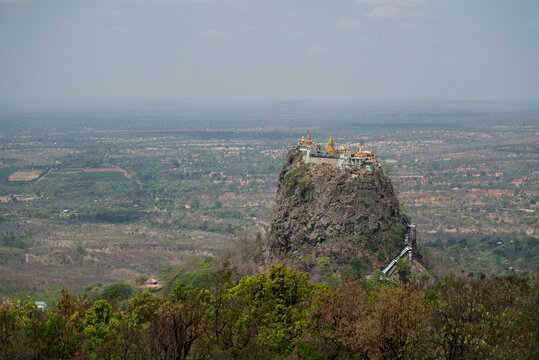 Exterior view of temple on Mount Popa, Myanmar