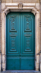 Ancient colonial door, downtown Rio