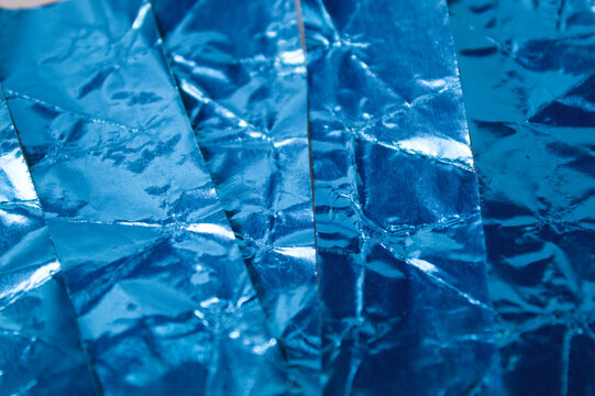 Textura metálica com papel azul
